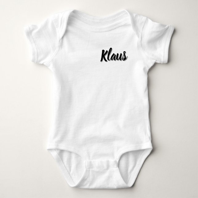 Klaus Baby Name, Bodysuit (Front)