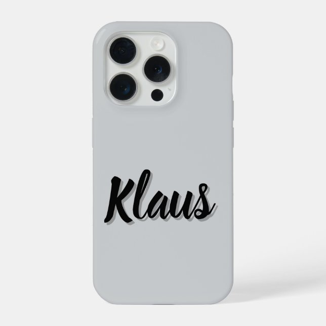 Klaus Mens Name, iPhone Case (Back)