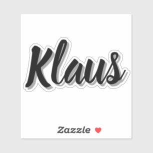 Klaus Mens Name, Sticker