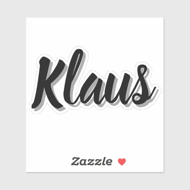 Klaus Mens Name, Sticker (Sheet)
