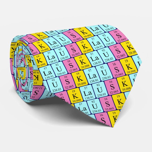 Klaus period table name tie (Rolled)