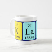 Klaus periodic table name mug (Front Left)
