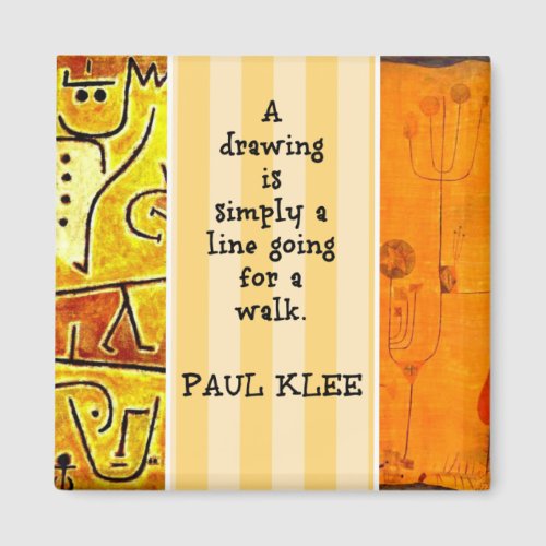 Klee _ Abstract artwork and quotation Magnet