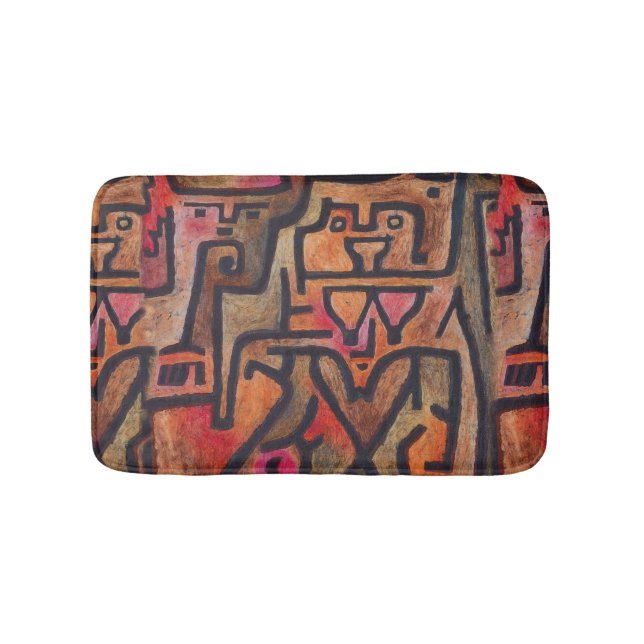 Klee Abstract Forest Expressionist Modern Art Bathroom Mat (Front)