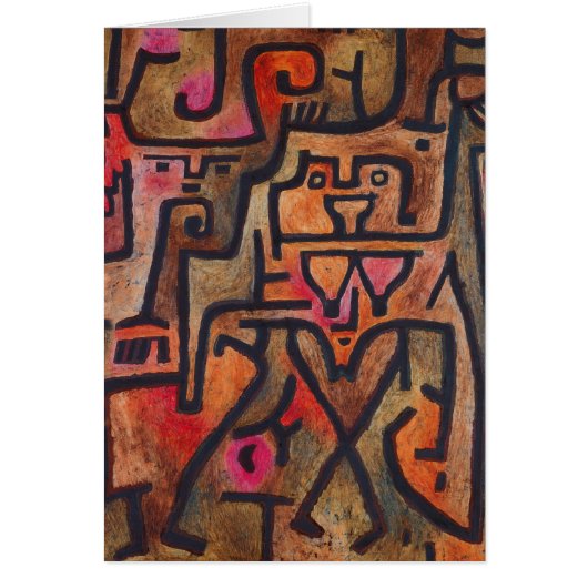 Klee Abstract Forest Expressionist Modern Art Cards (Front)