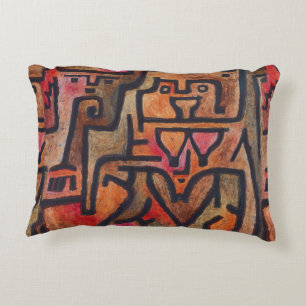 Klee Abstract Forest Expressionist Modern Art Decorative Pillow