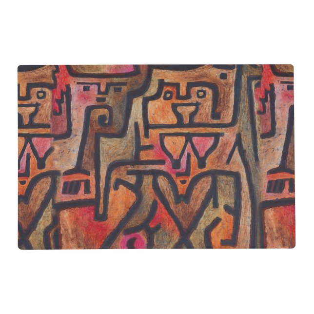 Klee Abstract Forest Expressionist Modern Art Placemat (Front)