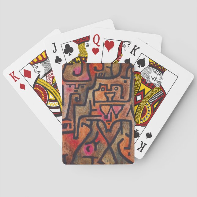 Klee Abstract Forest Expressionist Modern Art Poker Cards (Back)