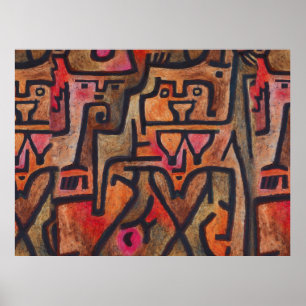 Klee Abstract Forest Expressionist Modern Art Poster
