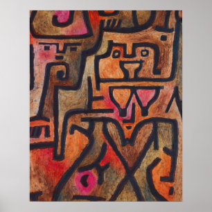 Klee Abstract Forest Expressionist Modern Art Poster