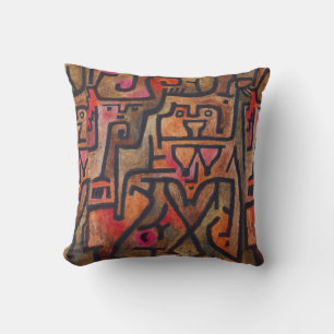 Klee Abstract Forest Expressionist Modern Art Throw Pillow