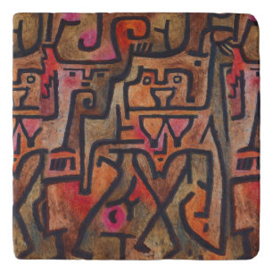 Klee Abstract Forest Expressionist Modern Art Trivet