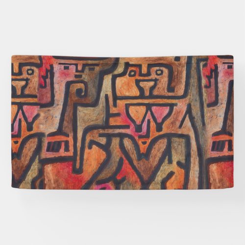 Klee Abstract Red Abstract Expressionist Nature  Banner