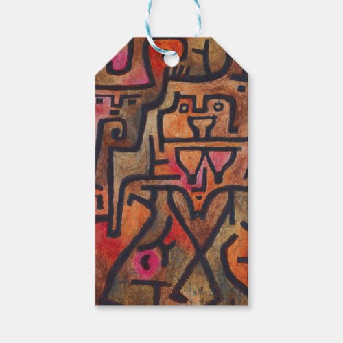 Klee Abstract Red Abstract Expressionist Nature  Gift Tags