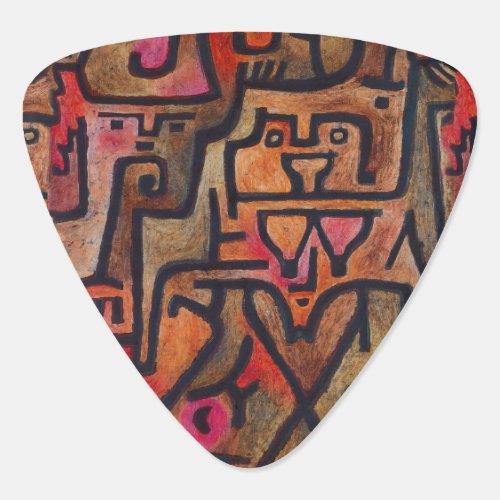 Klee Abstract Red Abstract Expressionist Nature  Guitar Pick