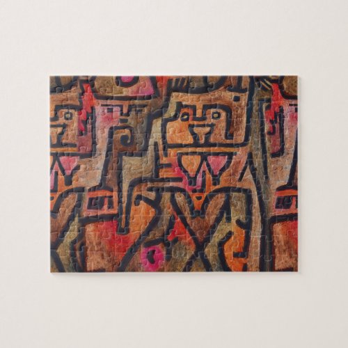Klee Abstract Red Abstract Expressionist Nature  Jigsaw Puzzle