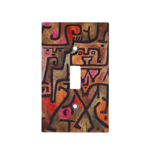 Klee Abstract Red Abstract Expressionist Nature  Light Switch Cover