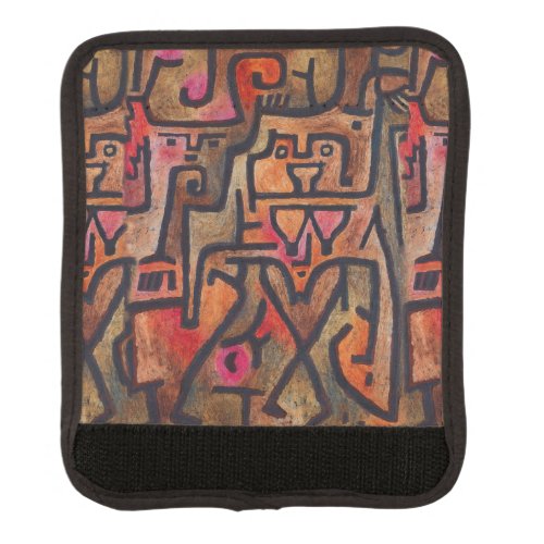 Klee Abstract Red Abstract Expressionist Nature  Luggage Handle Wrap