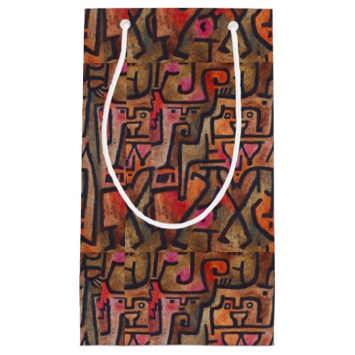 Klee Abstract Red Abstract Expressionist Nature  Small Gift Bag