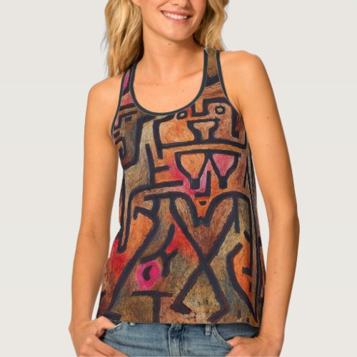Klee Abstract Red Abstract Expressionist Nature  Tank Top