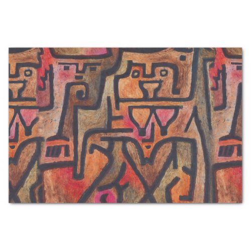 Klee Abstract Red Abstract Expressionist Nature  Tissue Paper