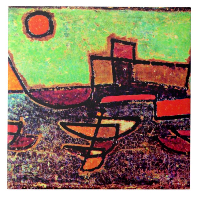 Klee - Afbahrender Dampfer Ceramic Tile (Front)