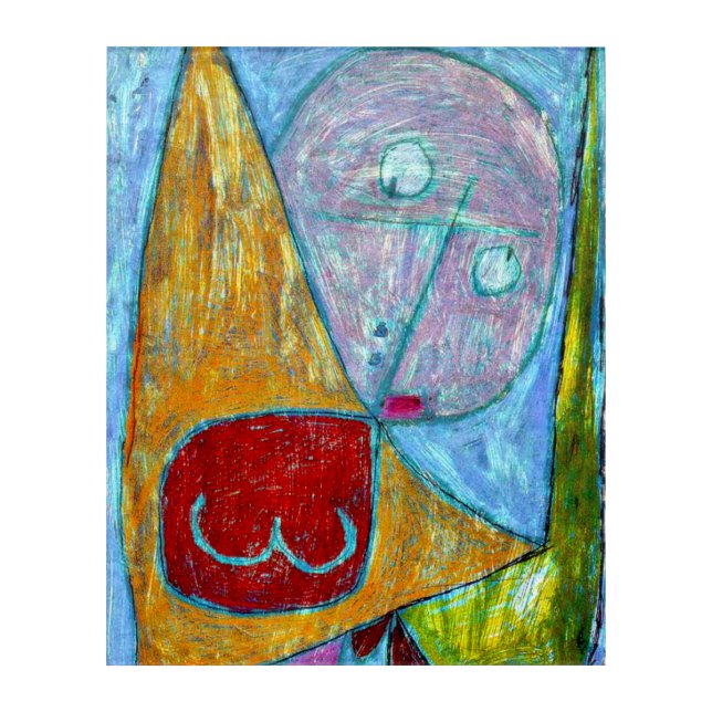 Klee - Angel Still Feminine Acrylic Print (Front)