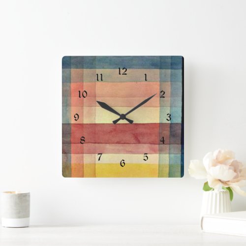Klee _ Architecture of the Plain Square Wall Clock
