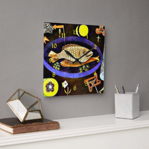 Klee - Aroundfish Square Wall Clock
