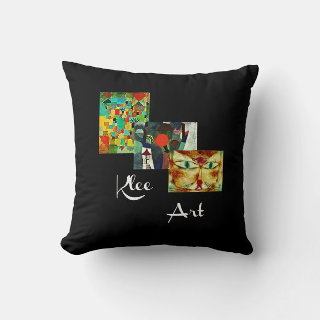 Klee art, Paul Klee collage Throw Pillow (Front)
