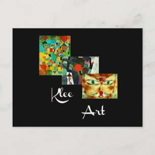 Klee artwork, Paul Klee collage Postcard