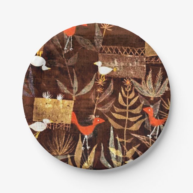 Klee - Bird Garden Paper Plates (Front)
