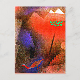 Klee - Bird Wandering Off Postcard