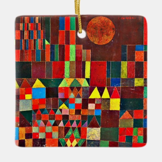 Klee - Castle and Sun Ceramic Ornament (Front)