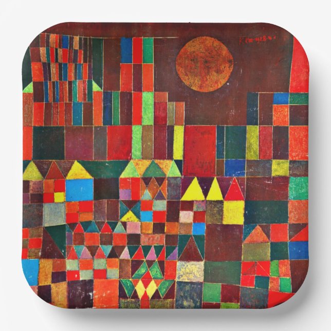 Klee - Castle and Sun Paper Plates (Front)