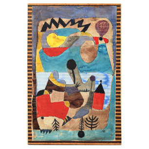 Klee - Castle landscape with black lightning Metal Print