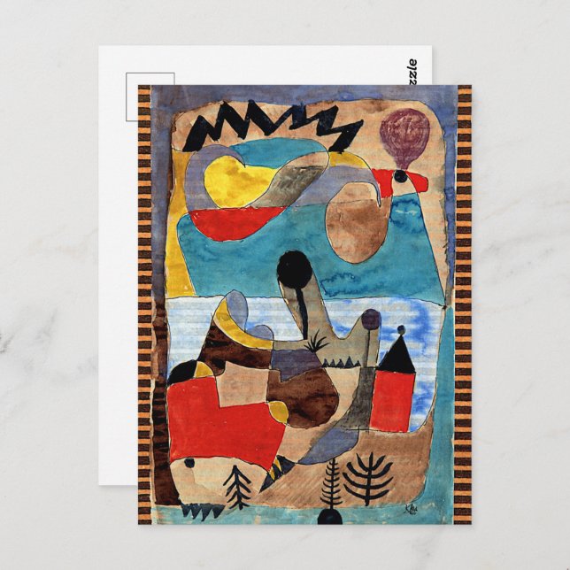 Klee - Castle landscape with black lightning Postcard (Front/Back)