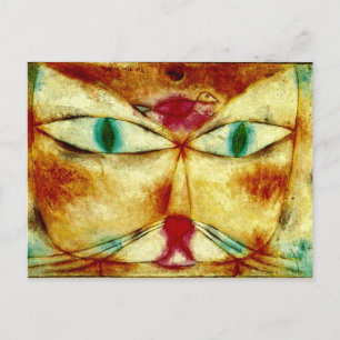 Klee - Cat and Bird Postcard