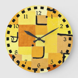Klee - Characters in Yellow Large Clock