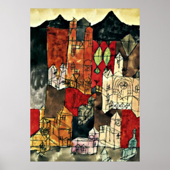 Klee - City of Churches, 1918 Poster (Front)