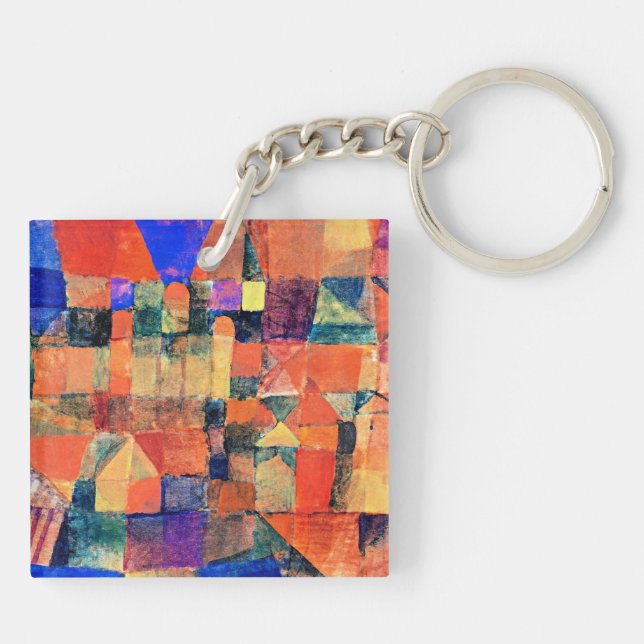 Klee - City with the Three Domes Keychain (Back)