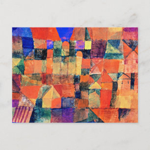 Klee - City with the Three Domes Postcard