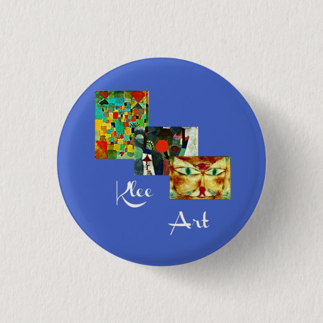 Klee collage art button (Front)