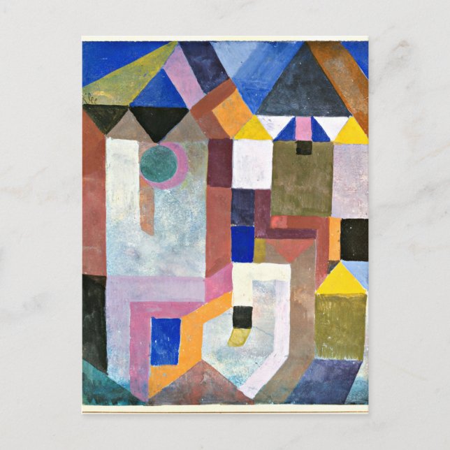 Klee - Colorful Architecture Postcard (Front)