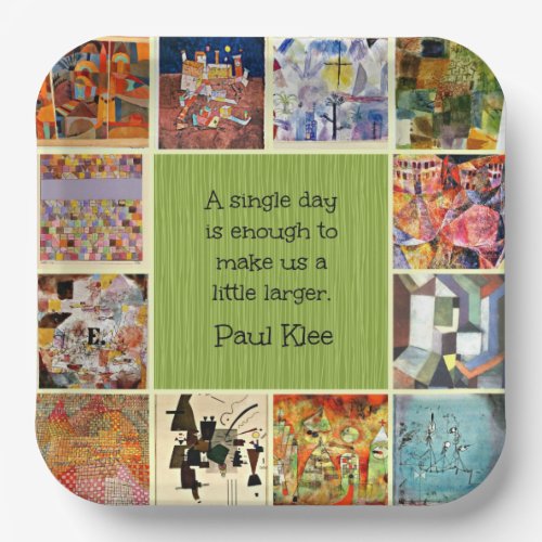 Klee _ Colorful Collage and Quotation Paper Plates