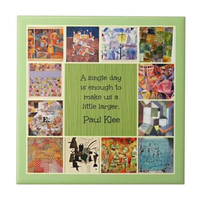 Klee - Colorful Collage Ceramic Tile (Front)