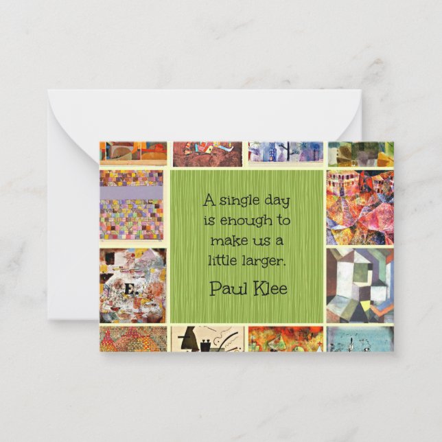 Klee - Colorful Collage Note Card (Front)