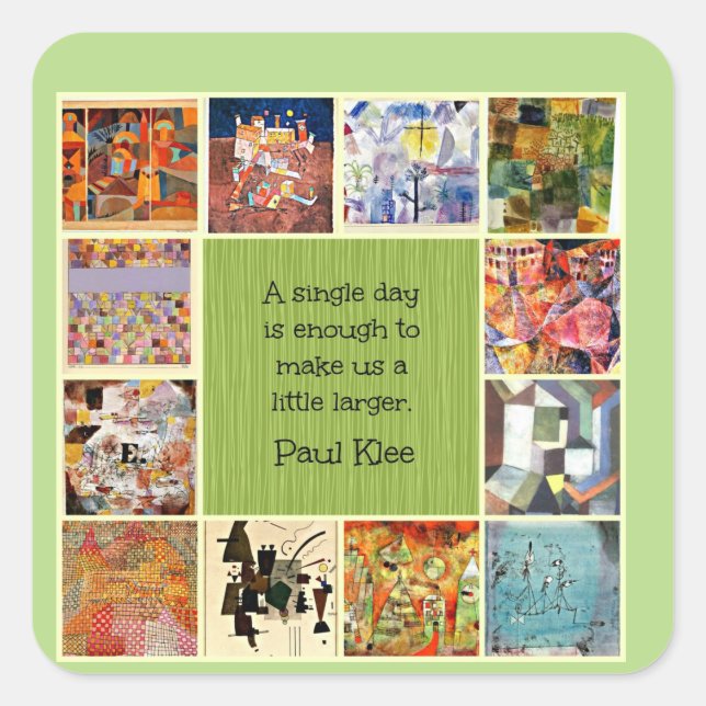 Klee - Colorful Collage Square Sticker (Front)