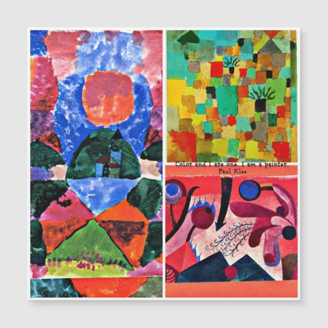 Klee - Colorful collage with quotation (Front)