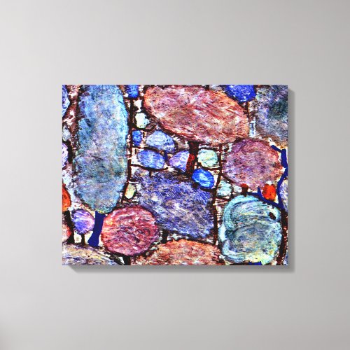 Klee _ Colorful Forest famous painting Canvas Print